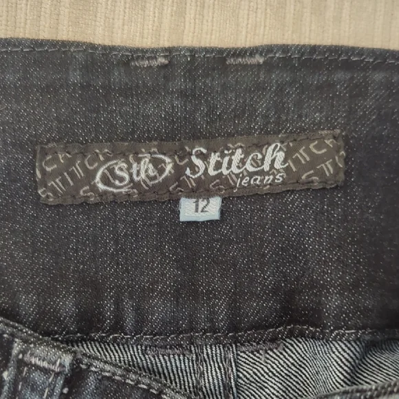 Stitch Embellished Distressed Embroidered Floral Boho Jeans 12 Blue - Picture 3 of 16